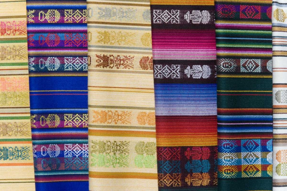 Ecuador, Quito Shawls displayed at market